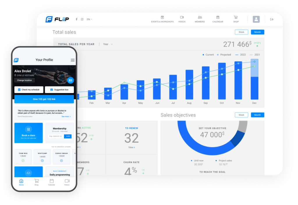 Gym management software