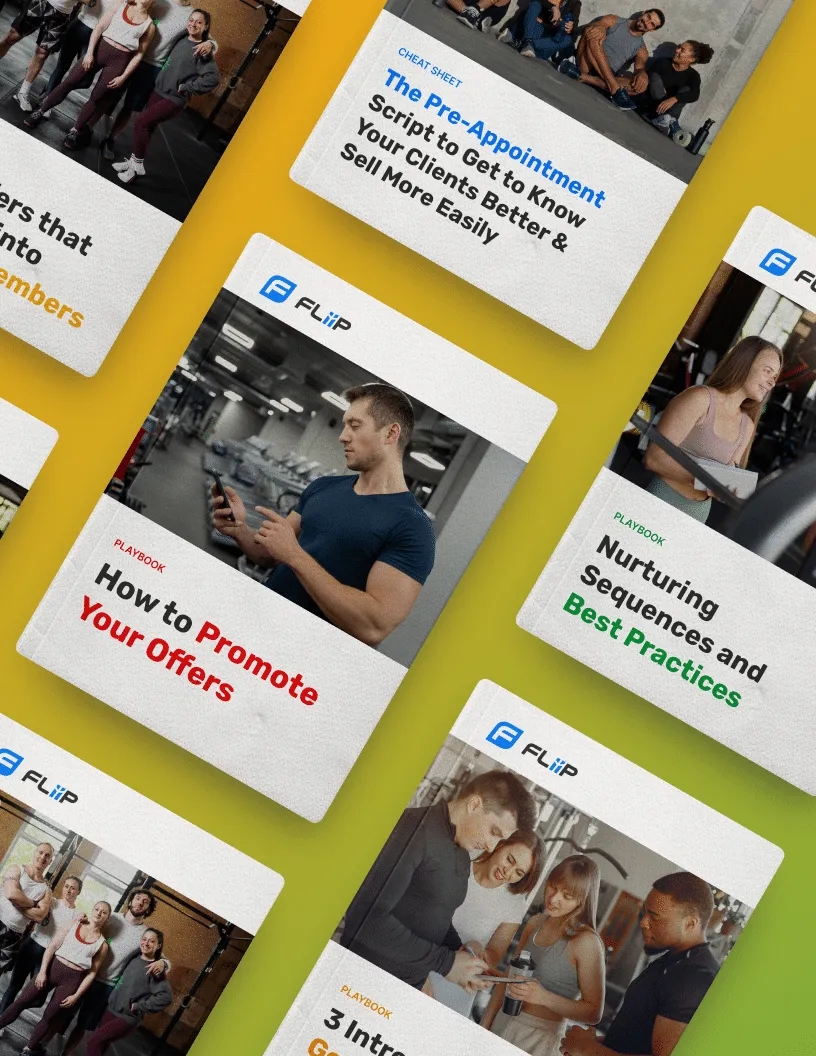 Covers of the five FLiiP lead conversion resources included in the PDF bundle