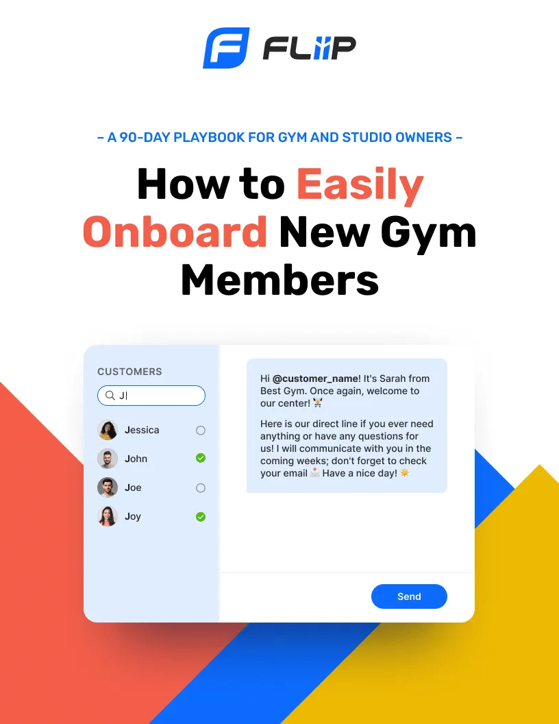 Cover of the FLiiP 90-day new member onboarding playbook