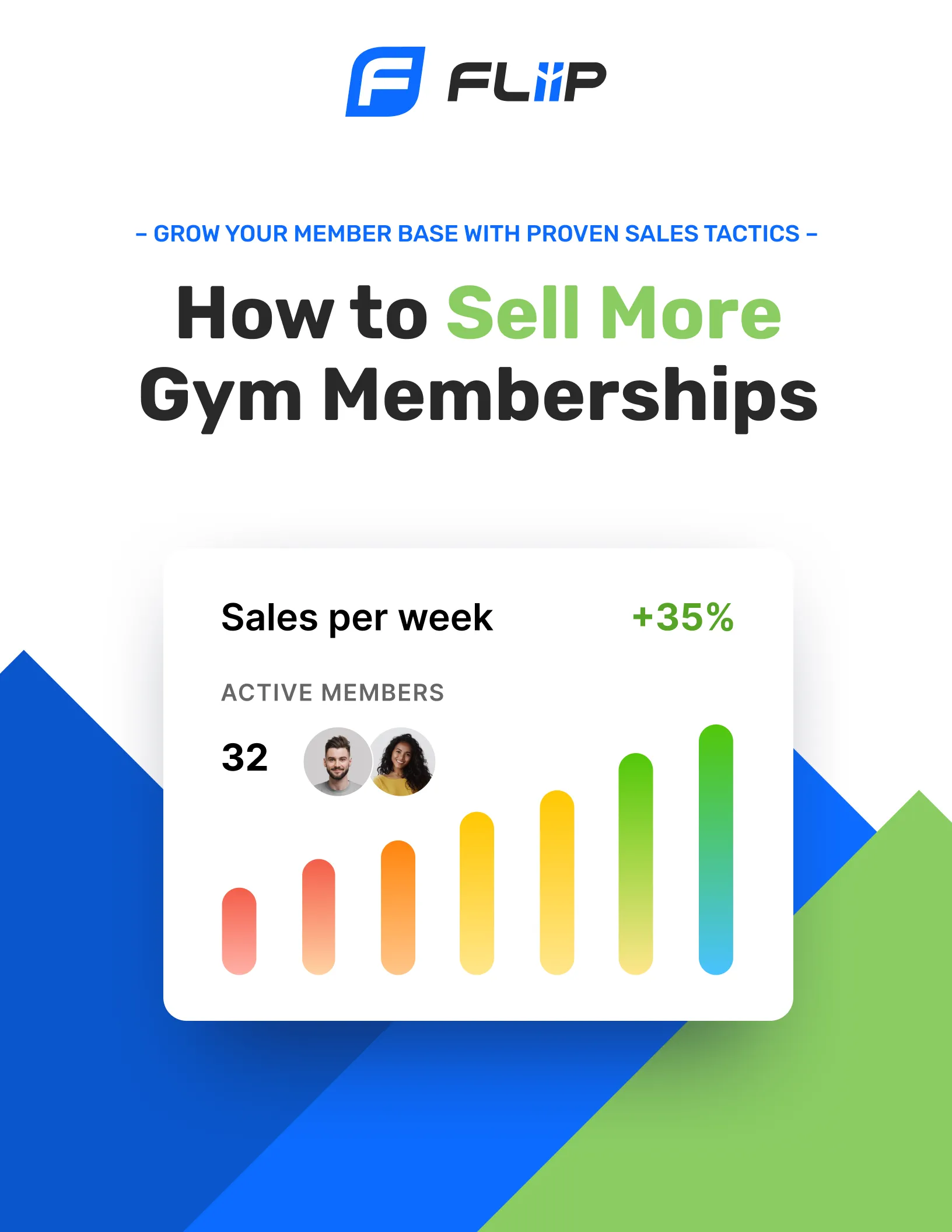 Cover of the FLiiP ultimate sales guide for gyms and fitness studios
